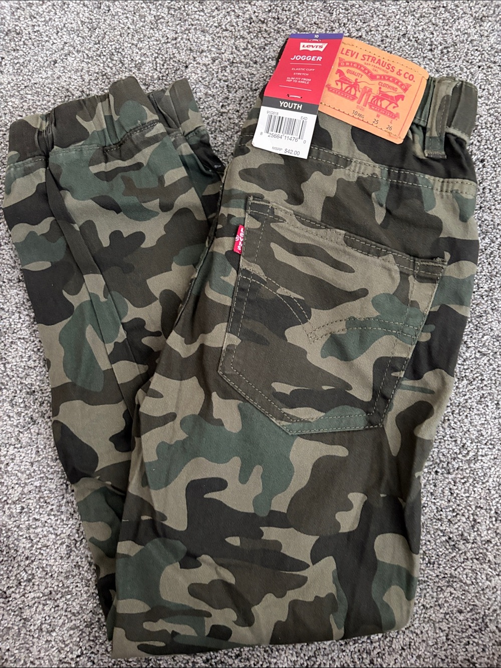 Levi's Youth Camo Pants - Green & Black